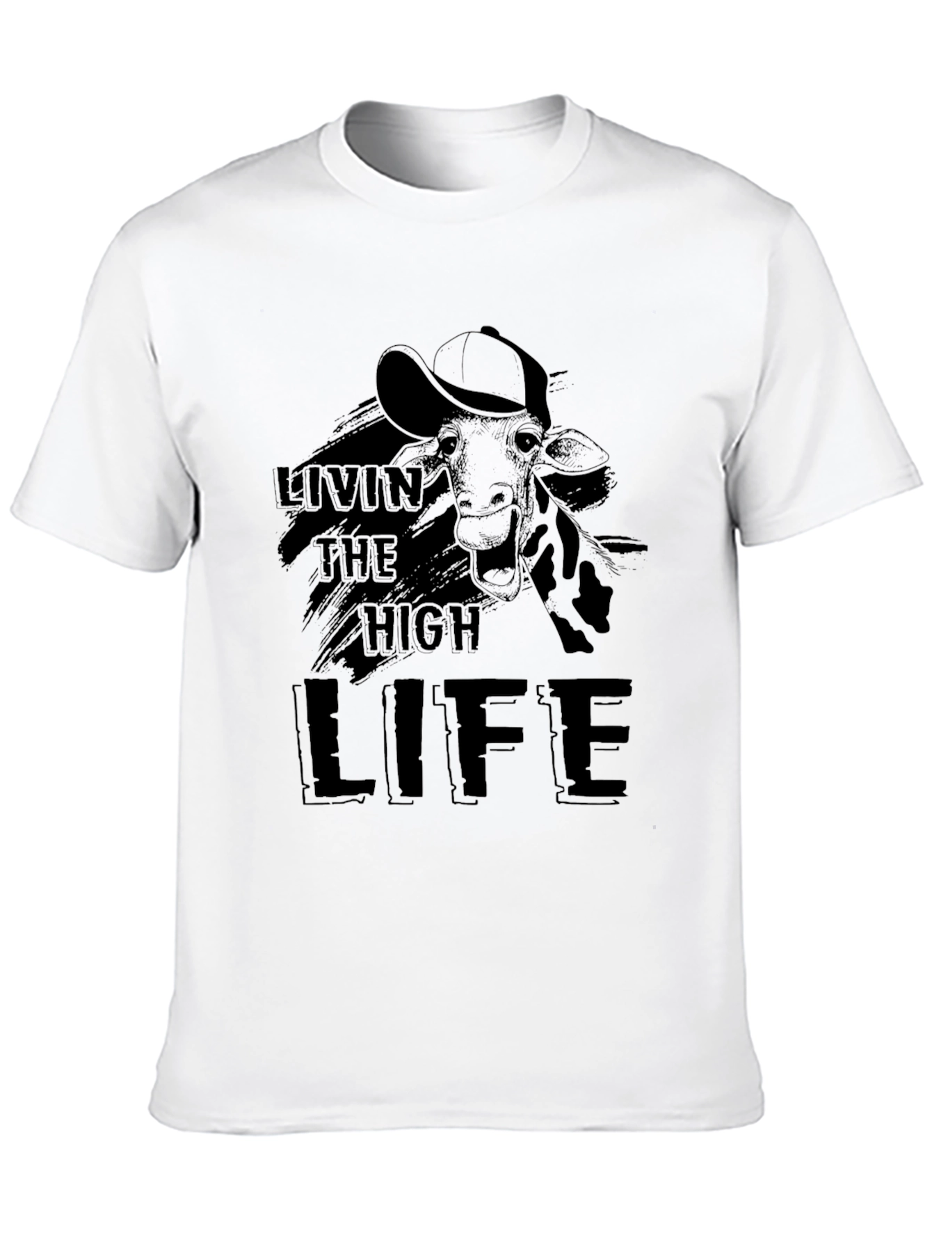 Black Livin' the High Life Giraffe T-Shirt view 10