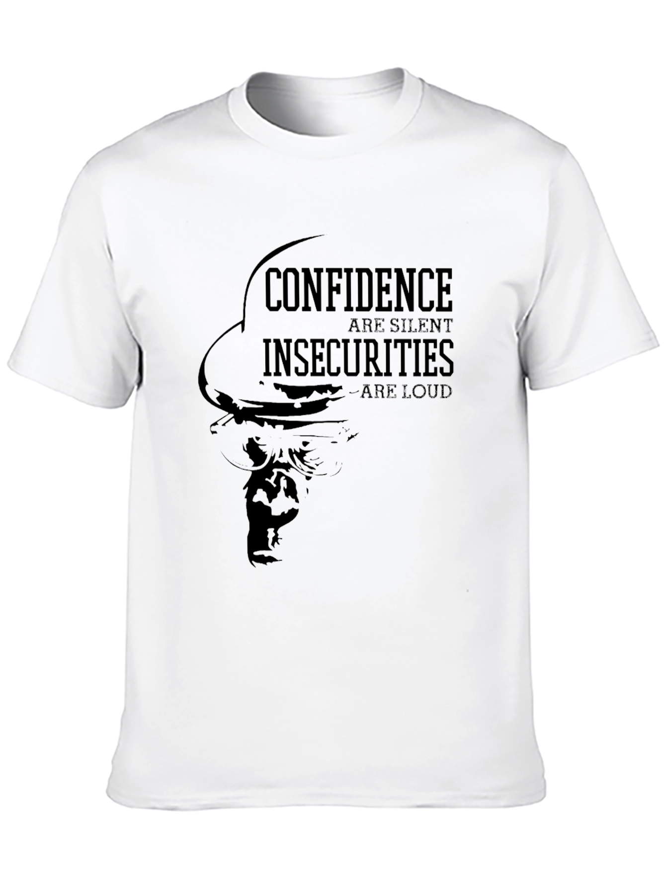 Black Confidence Insecurities Graphic T-Shirt view 10