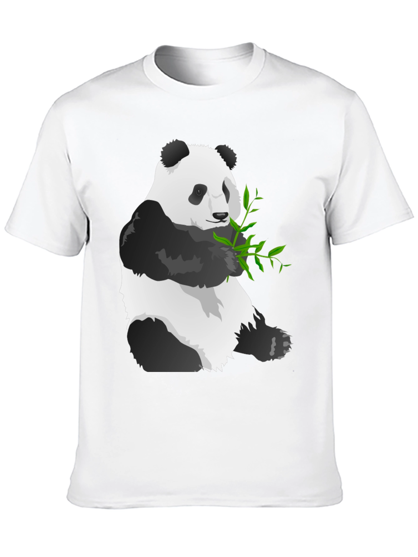 Black Panda Graphic Tee - Soft Black Cotton Blend view 10