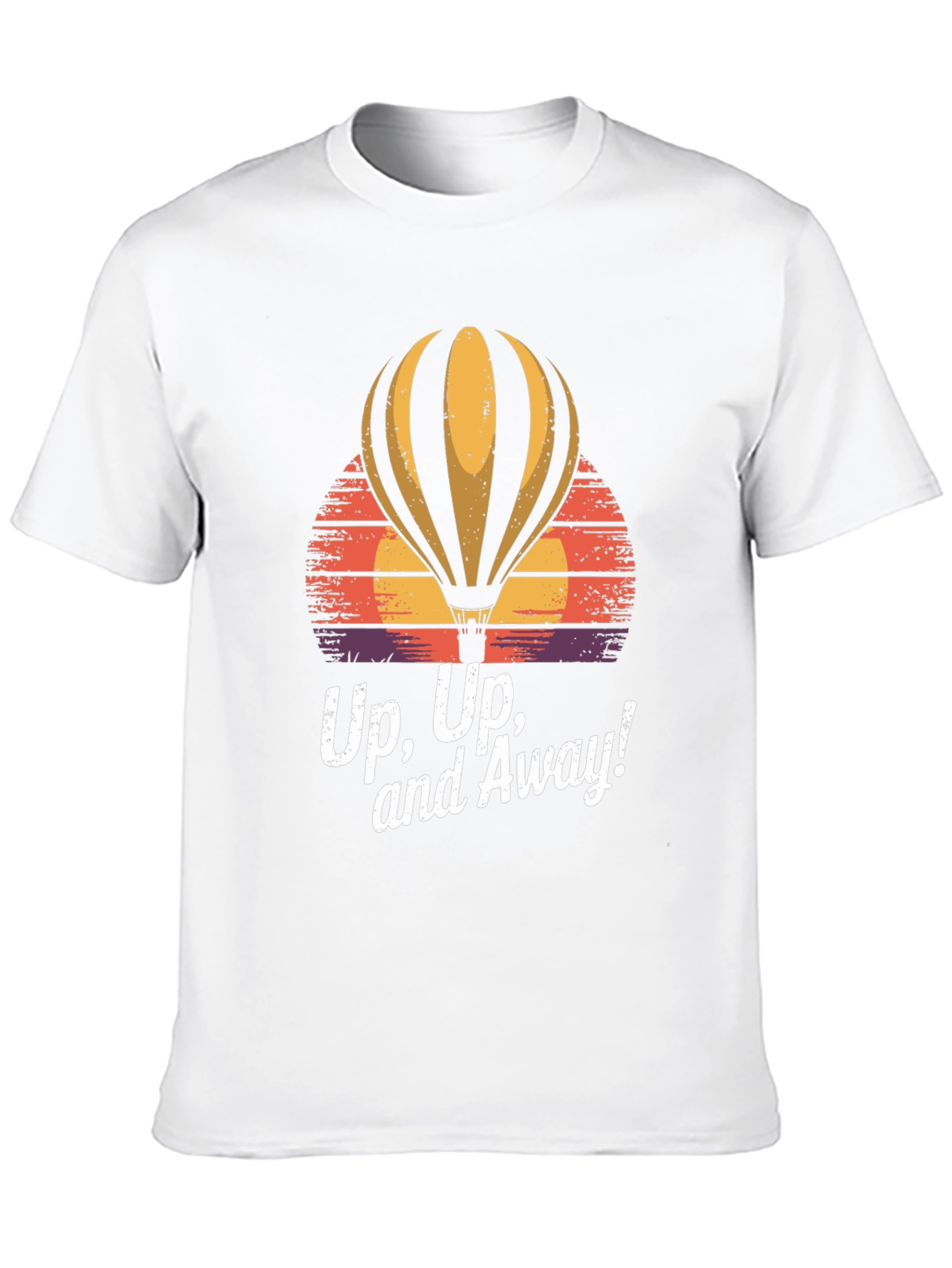 Black Up, Up, and Away! Graphic Tee - Hot Air Balloon Sunset view 10