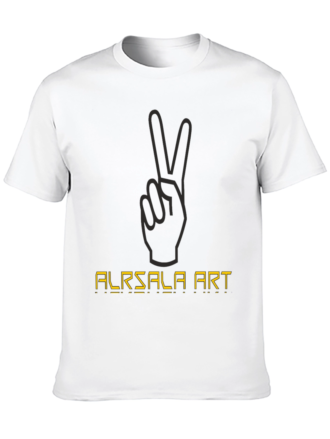 Black Peace Sign Graphic Tee - Stylish Black Cotton T-Shirt view 10