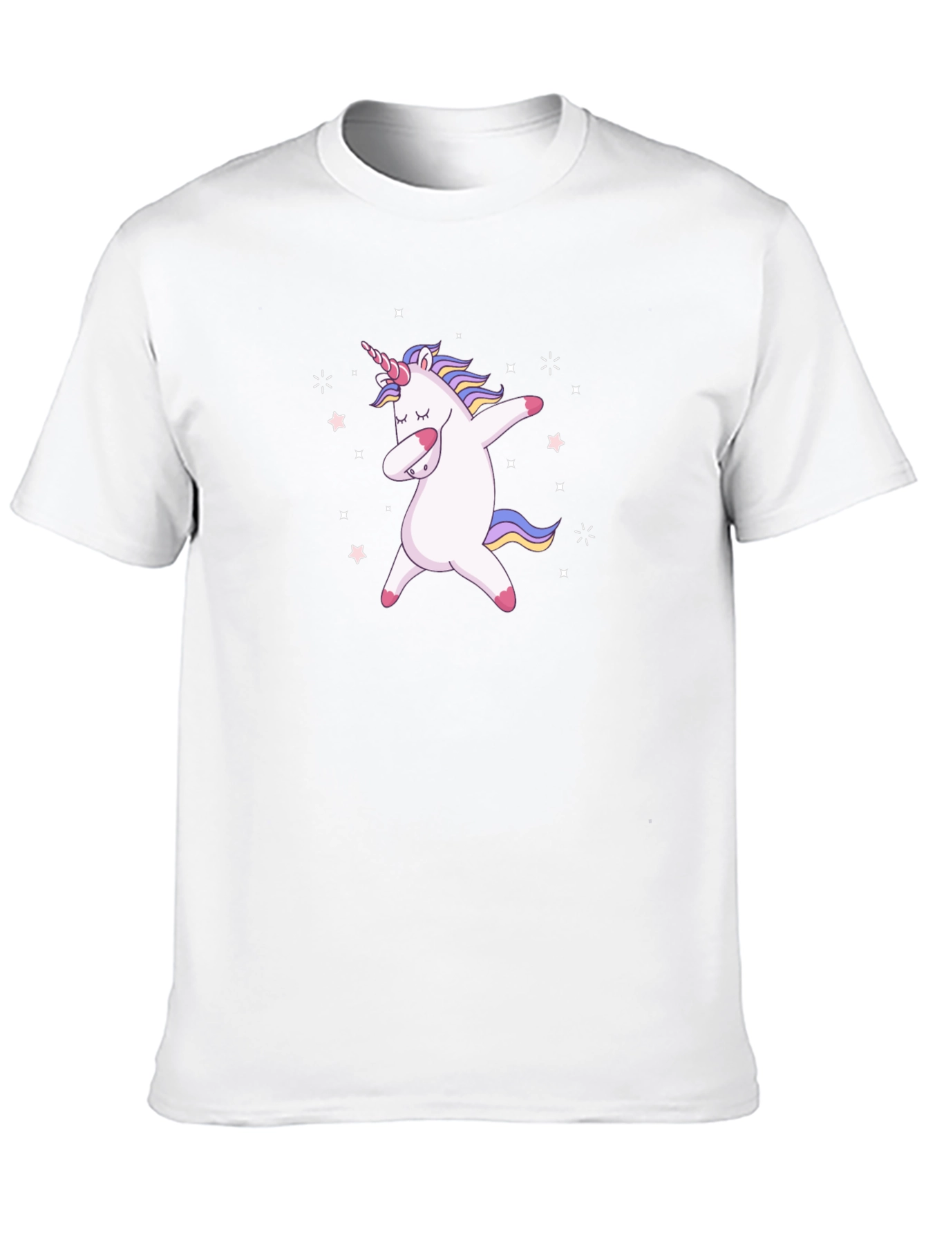 Black Dabbing Unicorn Graphic Tee - Men's Black T-Shirt view 10