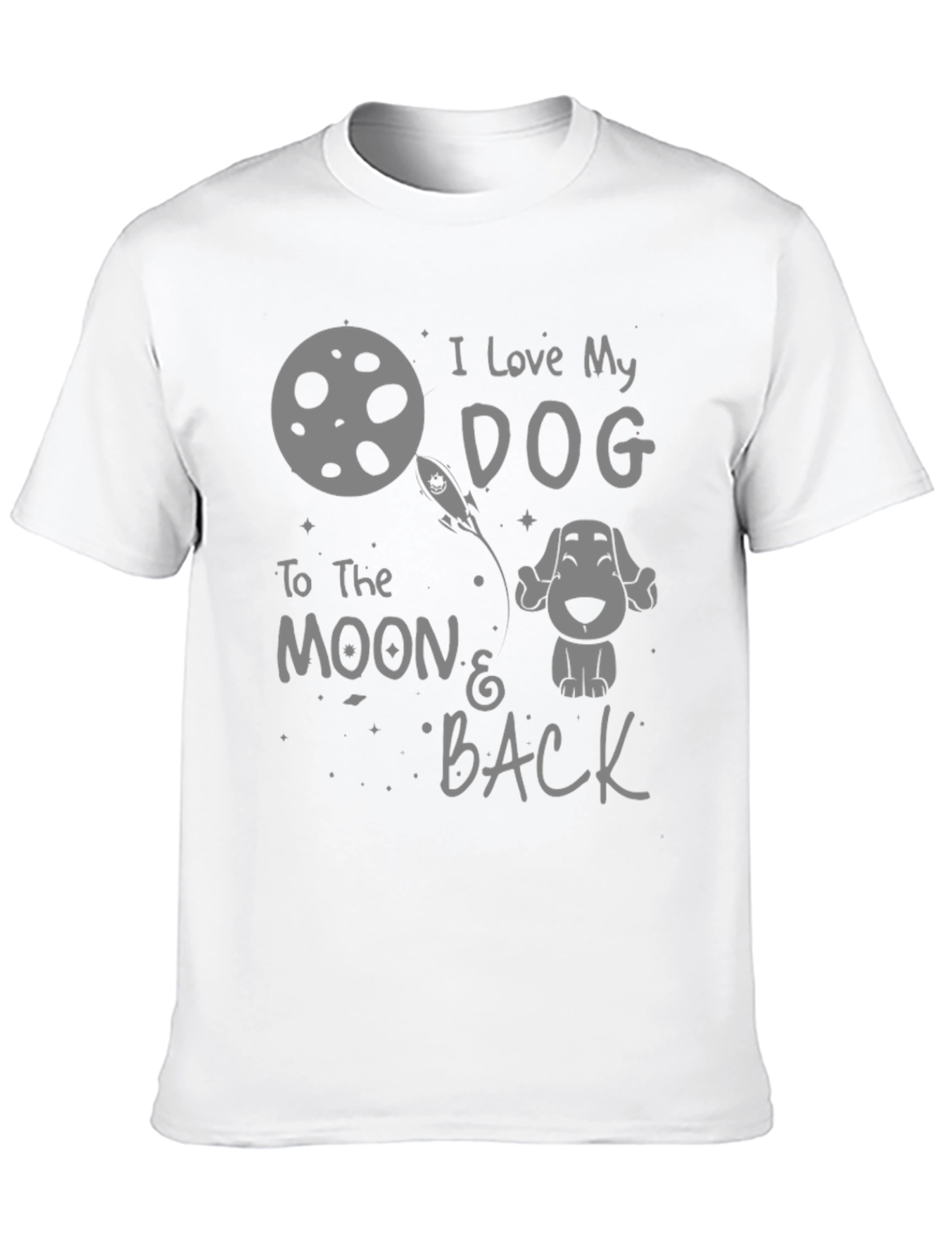 Black I Love My Dog To The Moon And Back T-Shirt view 10