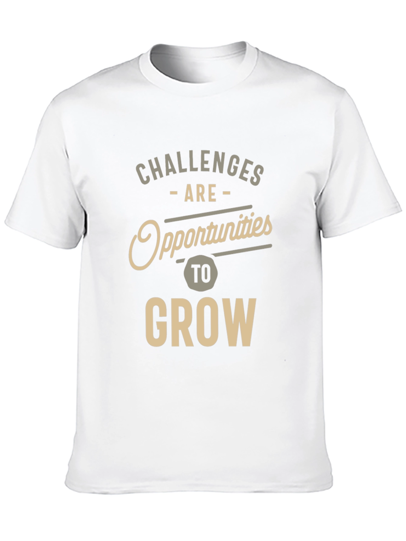 Black Motivational T-Shirt - Challenges are Opportunities to Grow view 10