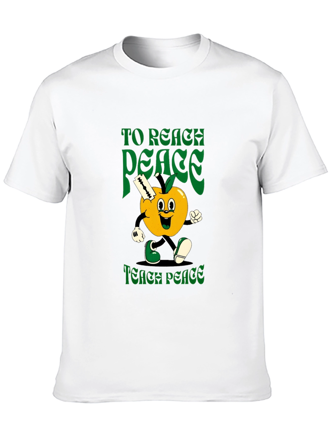 Black Peace Graphic T-Shirt - Black Cotton Tee view 10