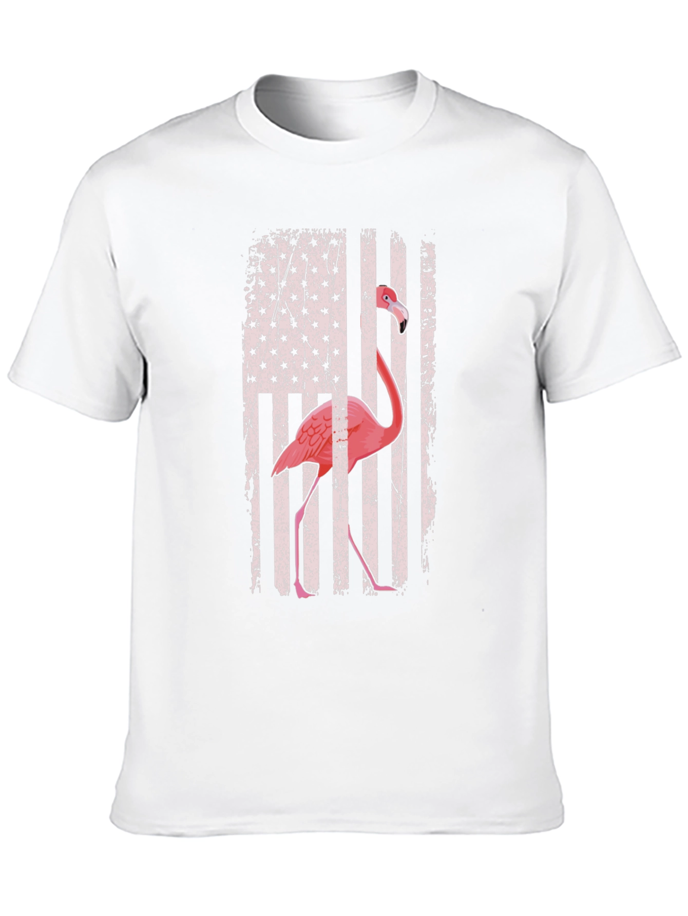 Black Flamingo American Flag Graphic Tee view 10