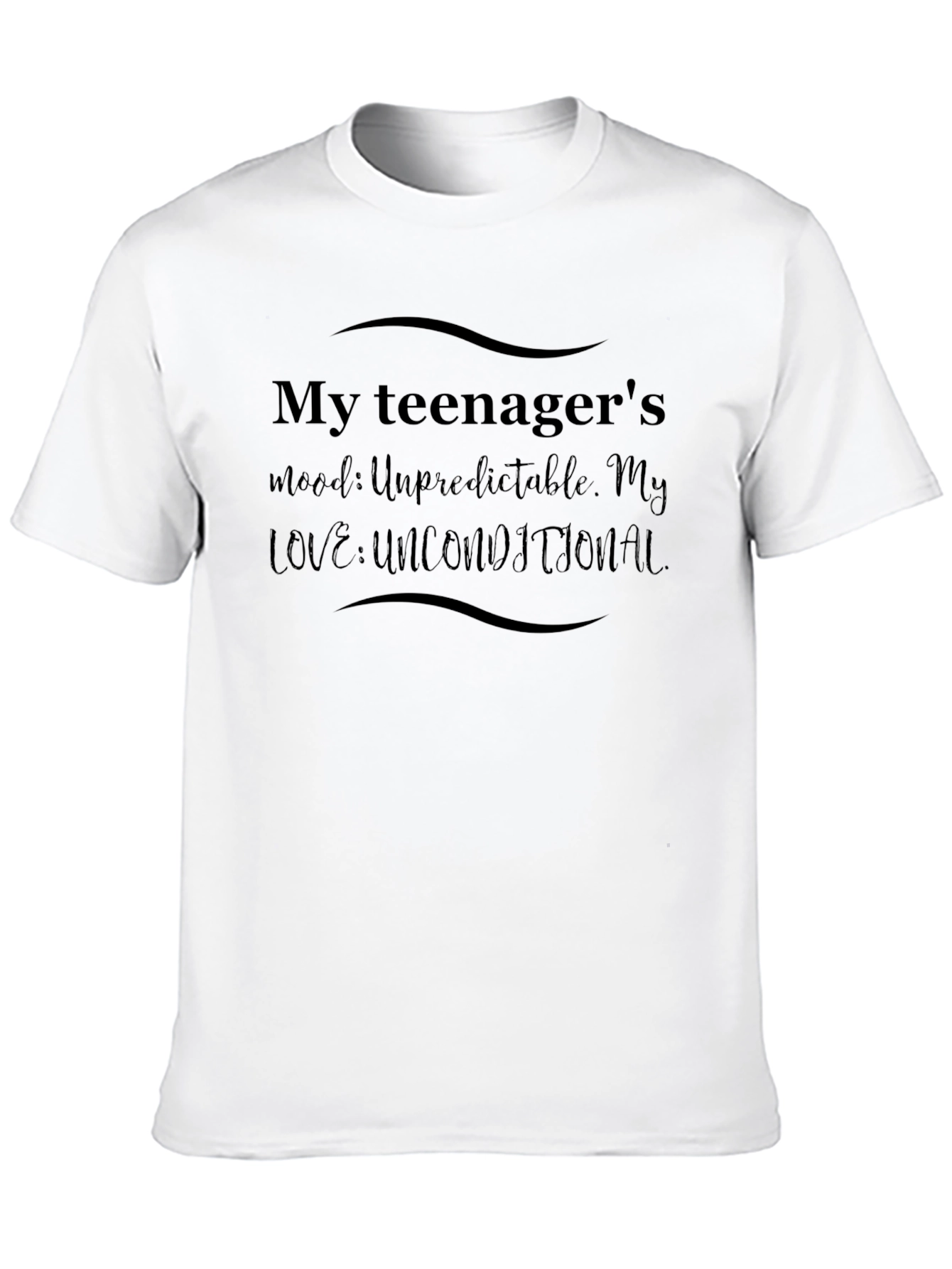 Black Teenager's Mood Unpredictable T-Shirt view 10