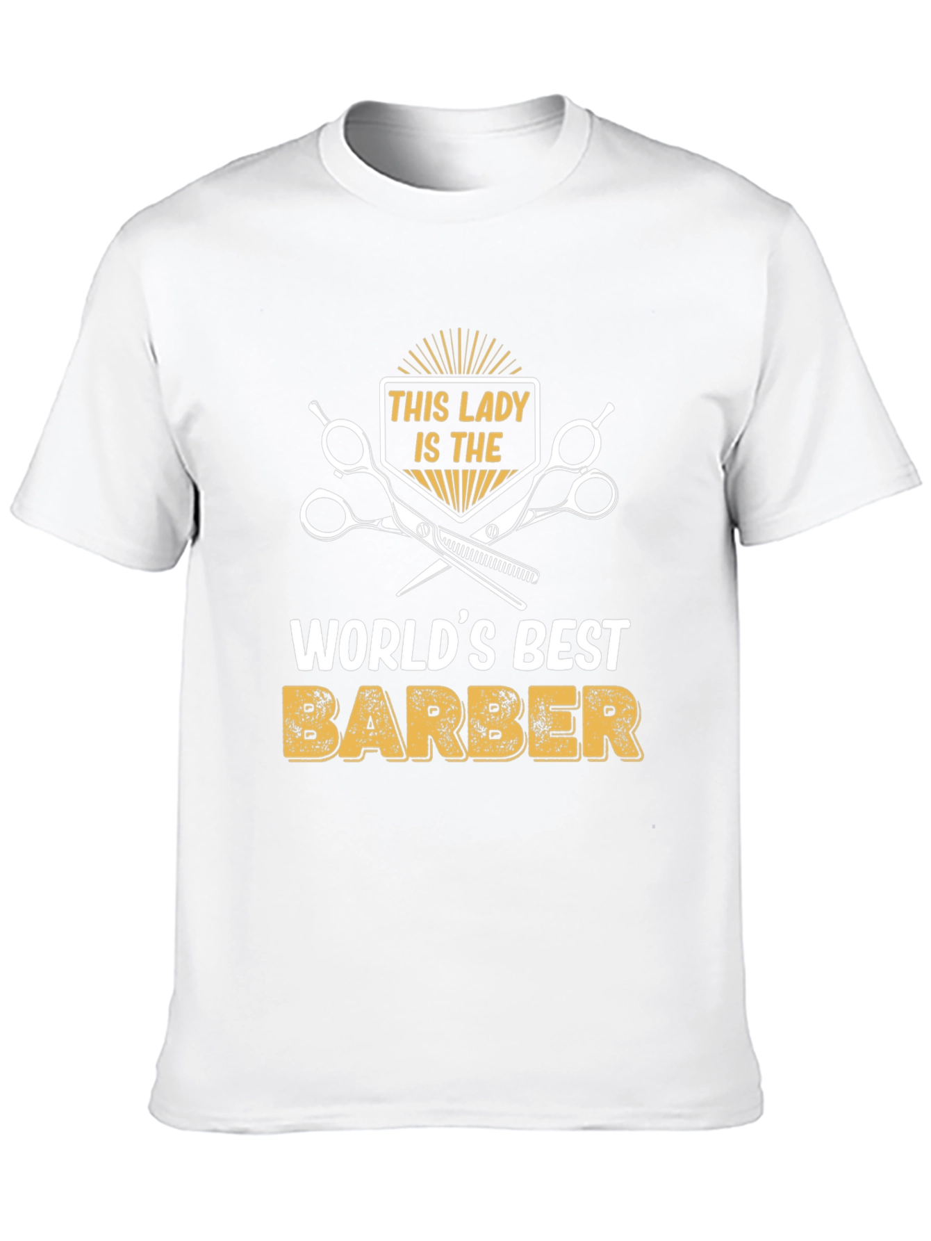 Black World's Best Lady Barber T-Shirt - Black view 10