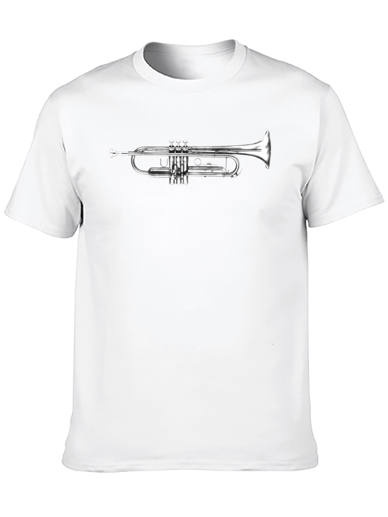 Black Trumpet Graphic T-Shirt - Musical Instrument Tee view 10