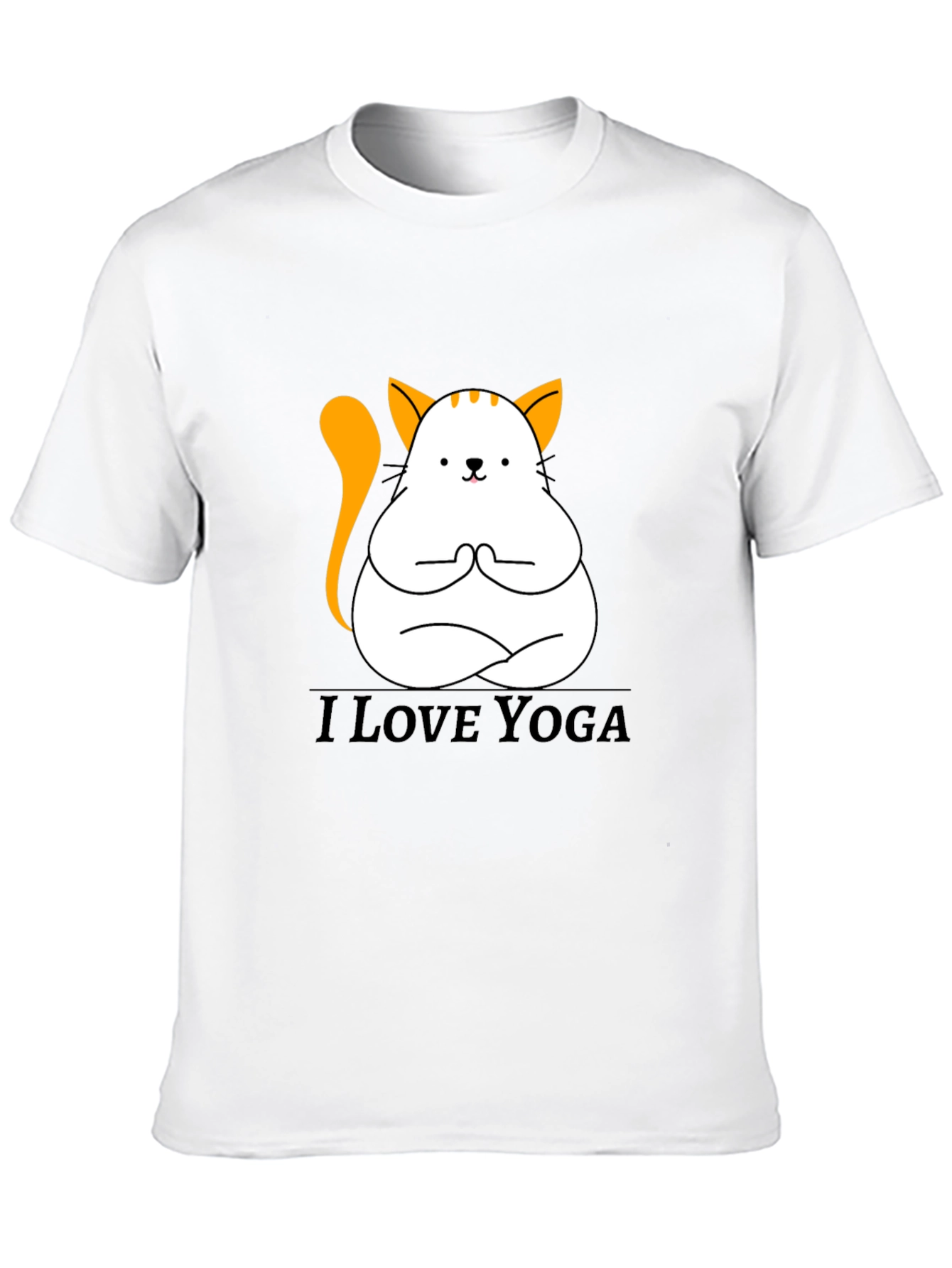 Black Yoga Cat T-Shirt - Meditating Kitten Graphic Tee view 10