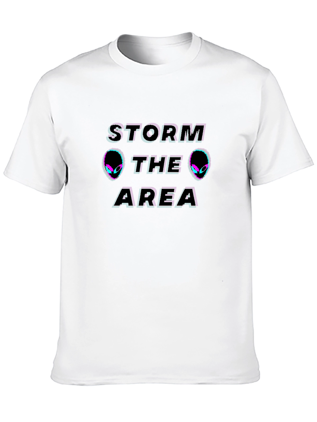 Black Storm the Area T-Shirt | Alien Graphic Tee view 10