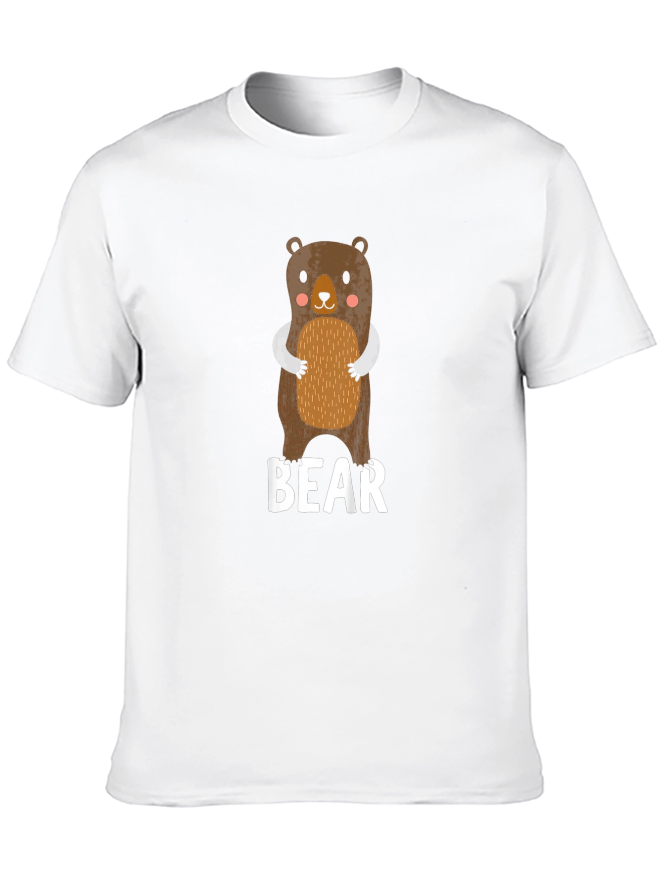 Black Cute Bear Graphic Black T-Shirt view 10