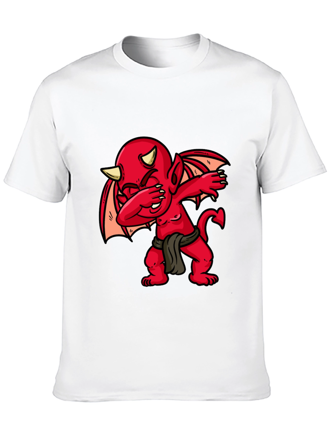 Black Dabbing Devil Graphic Tee - Men's Black T-Shirt view 10