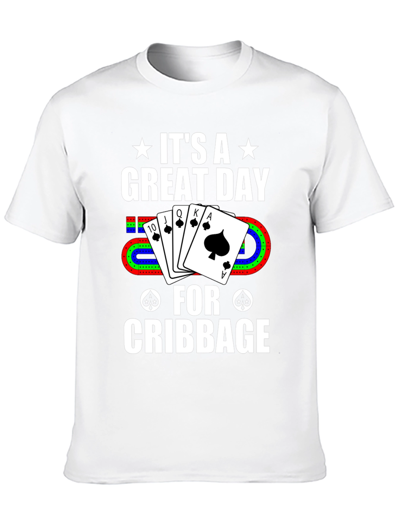 Black Cribbage Player T-Shirt - Great Day for Cribbage view 10