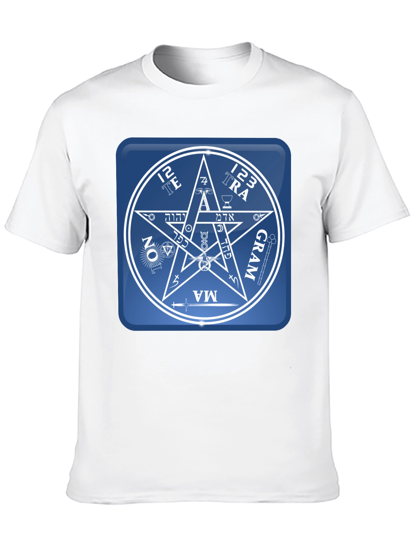 Black Esoteric Symbol Graphic Tee - Unisex Black T-Shirt view 10