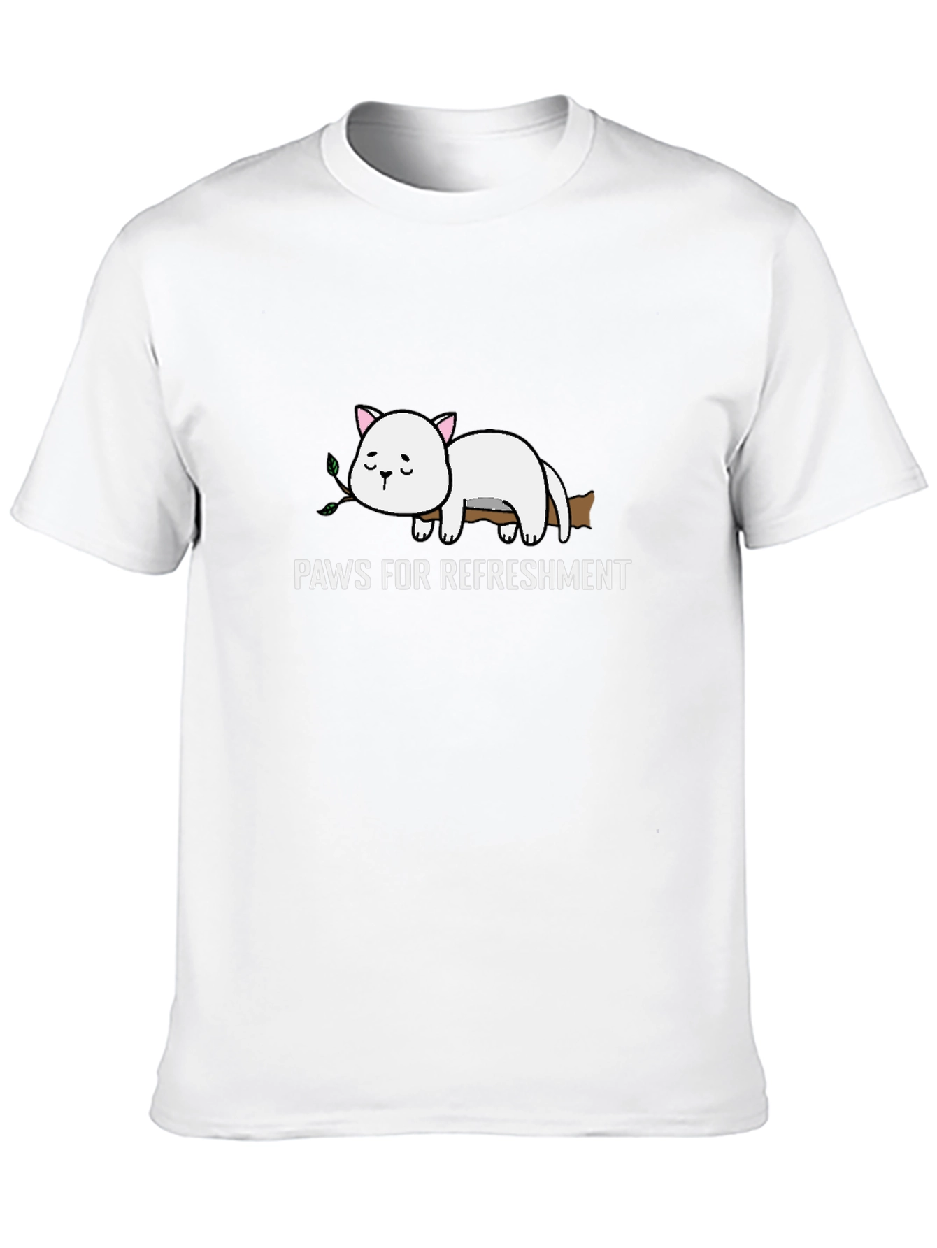Black Paws for Refreshment Cat T-Shirt view 10