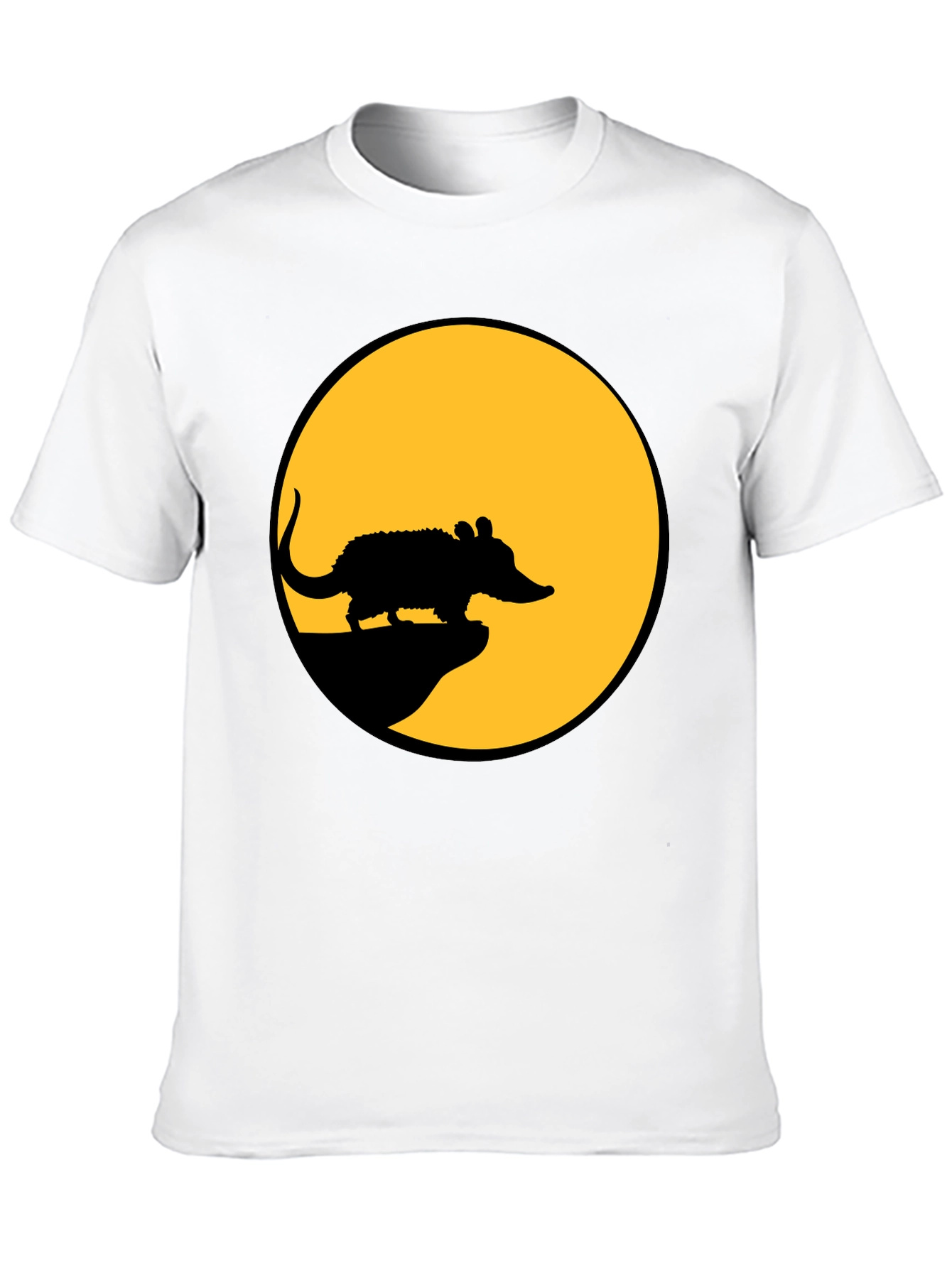 Black Rat Silhouette T-Shirt - Black Cotton Tee view 10