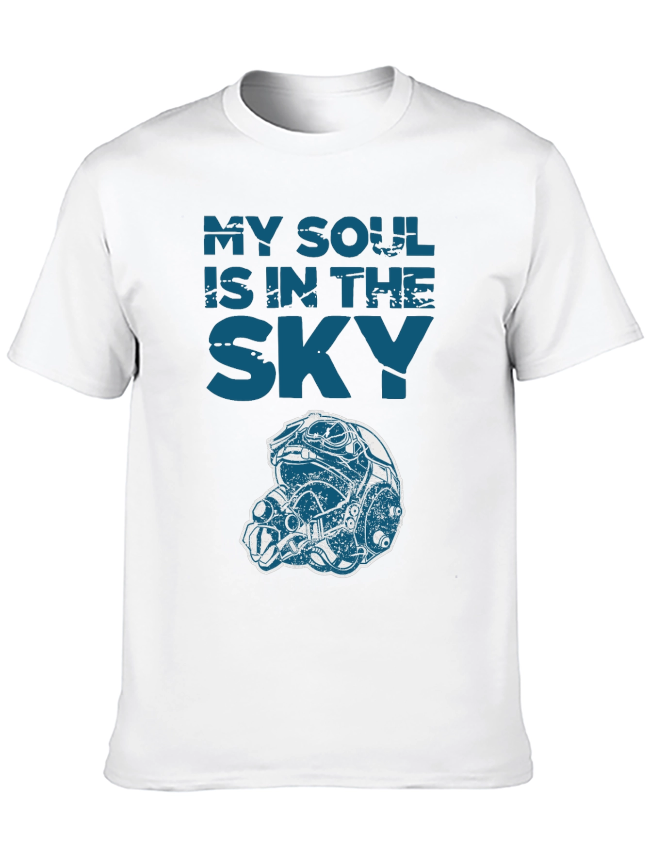 My Soul is in the Sky Graphic Tee - Pilot Helmet Design - 10