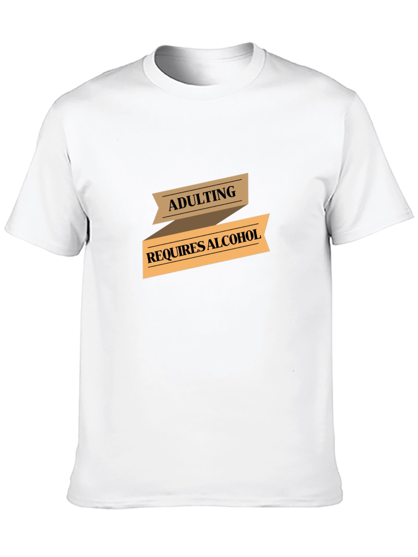 Black Adulting Requires Alcohol Graphic T-Shirt view 10