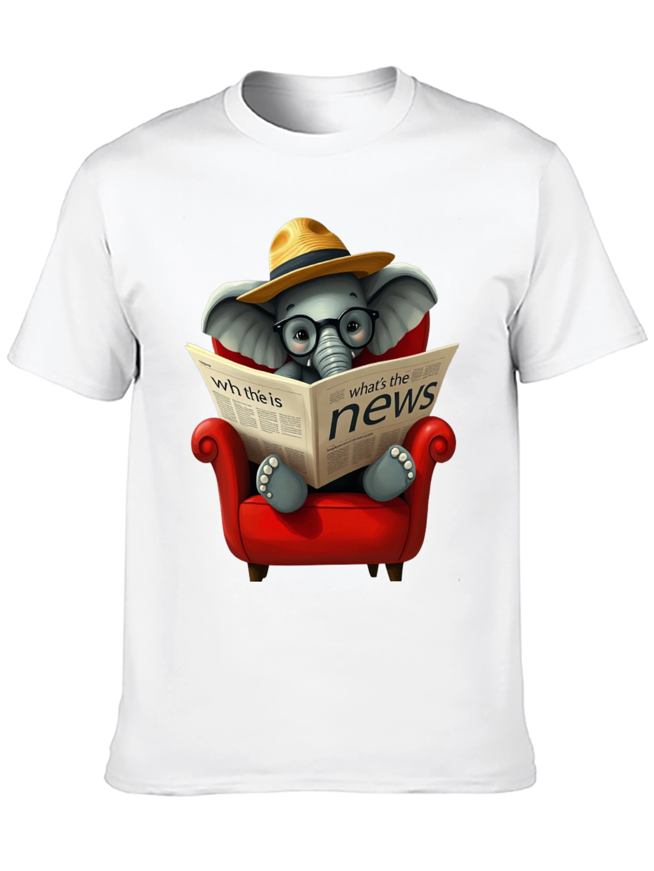 Black Elephant Reading News T-Shirt view 10