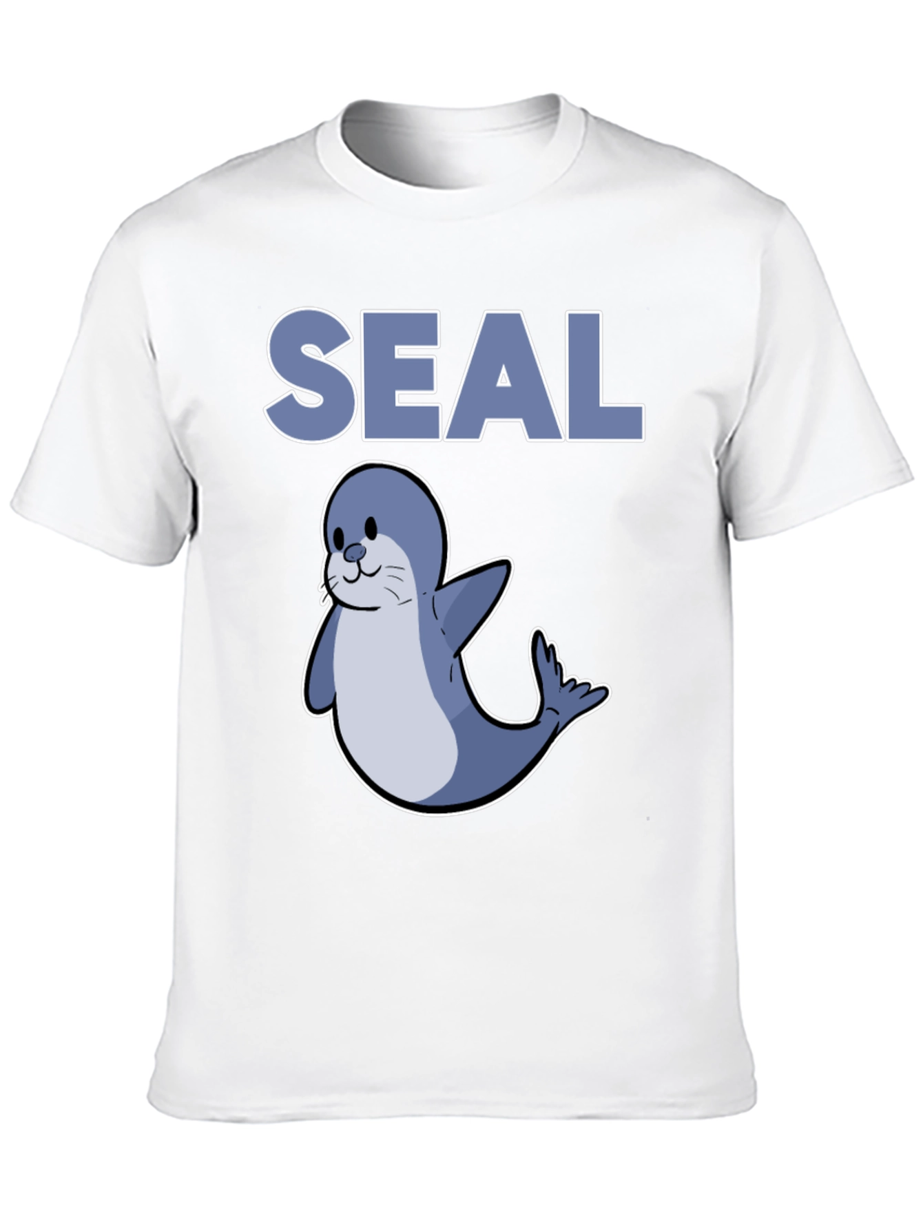Black Cute Seal Graphic T-Shirt - Black view 10