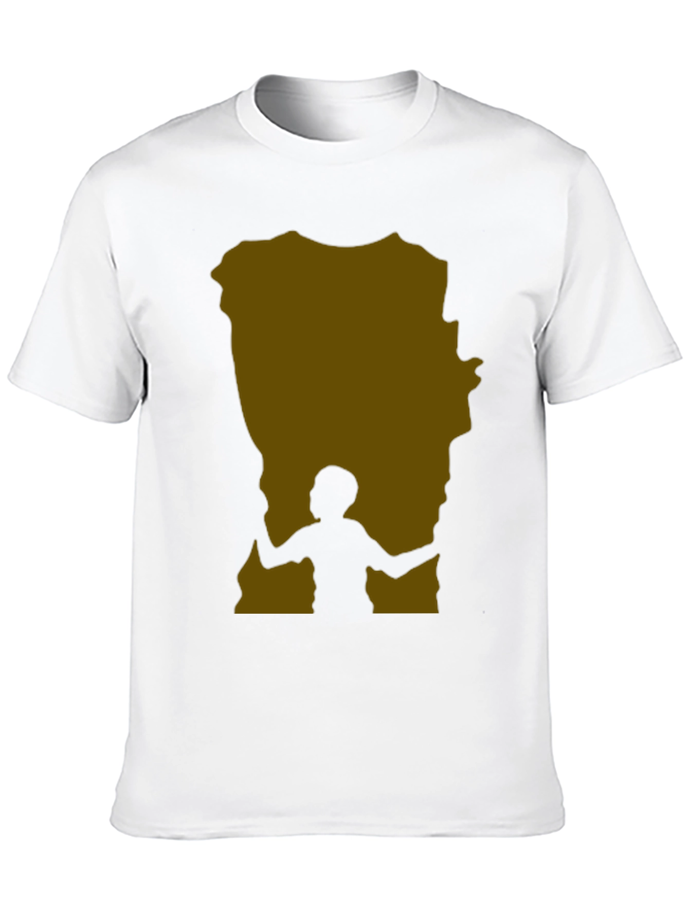 Black Silhouette Atlas T-Shirt - Unique Graphic Tee view 10