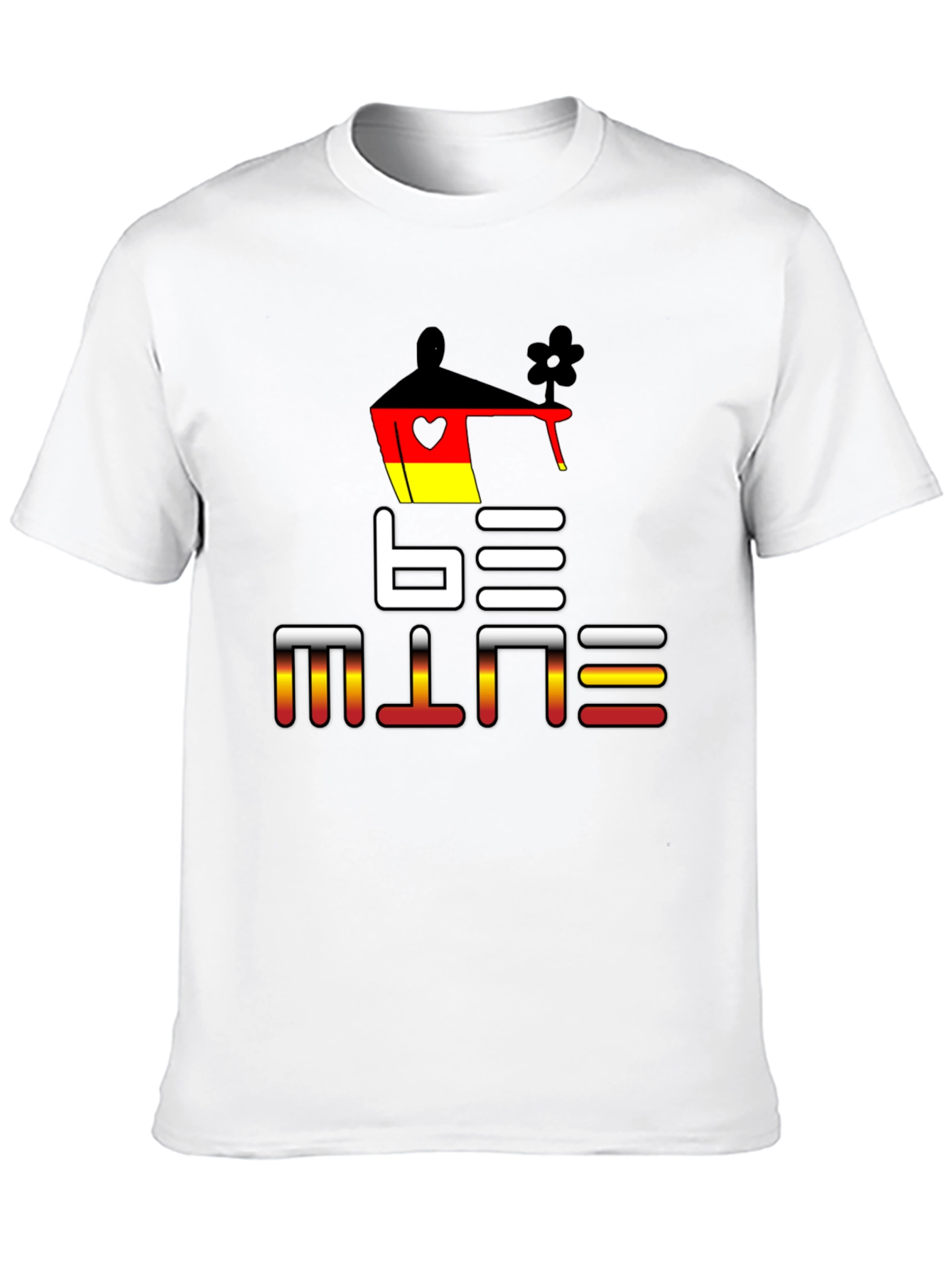 Black Be Mine Germany T-Shirt - Unique Love Design view 10