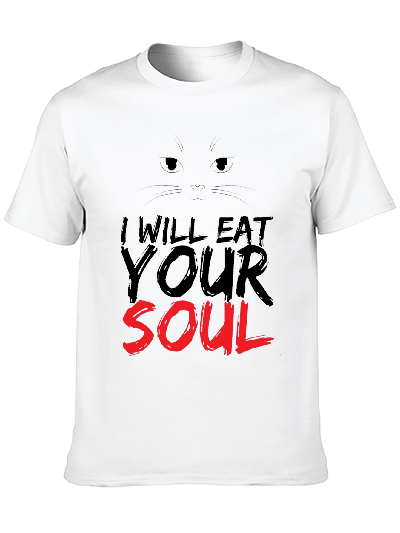 Black I Will Eat Your Soul Graphic Tee - Black Cat view 10