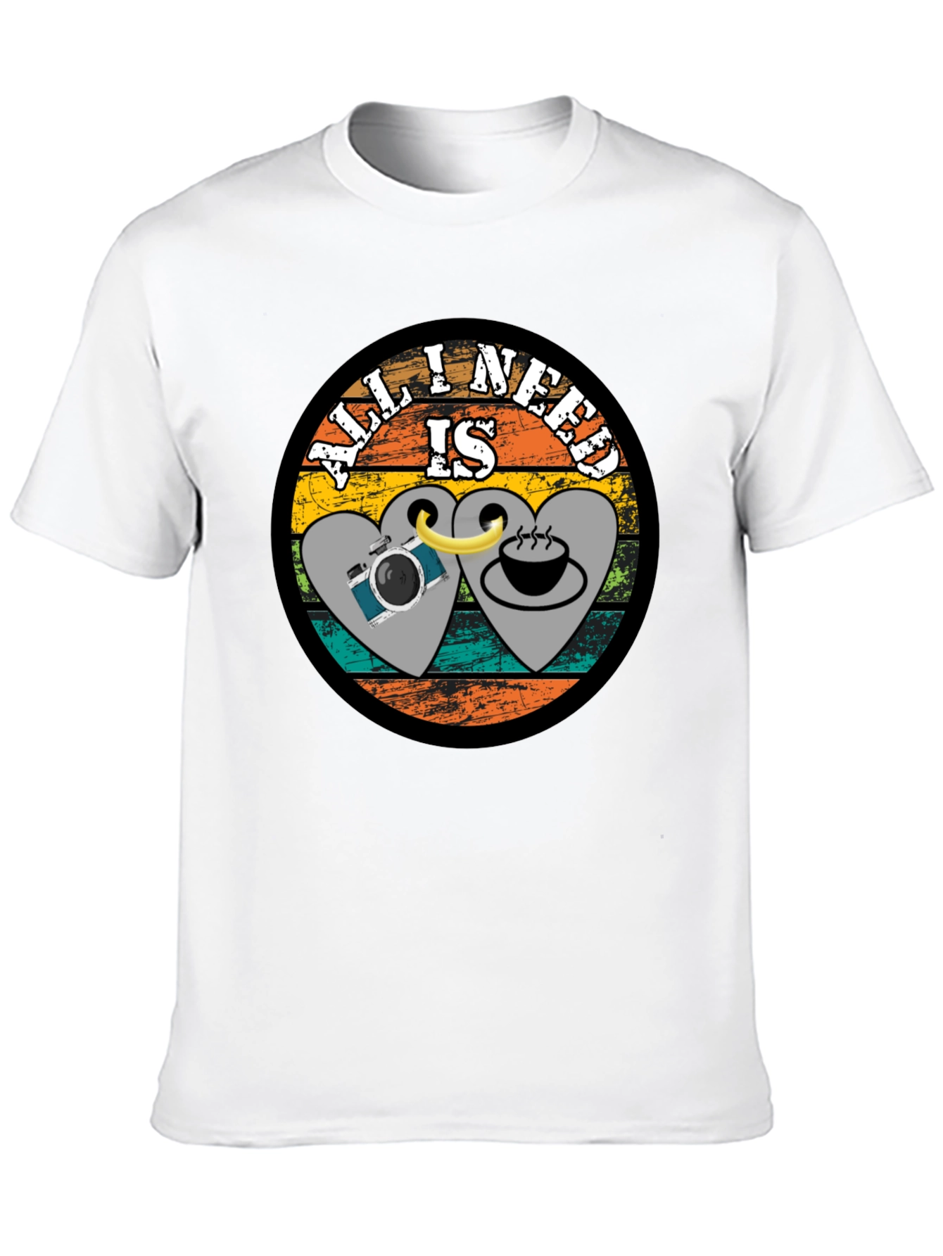 Black All I Need Is Coffee & Camera T-Shirt view 10