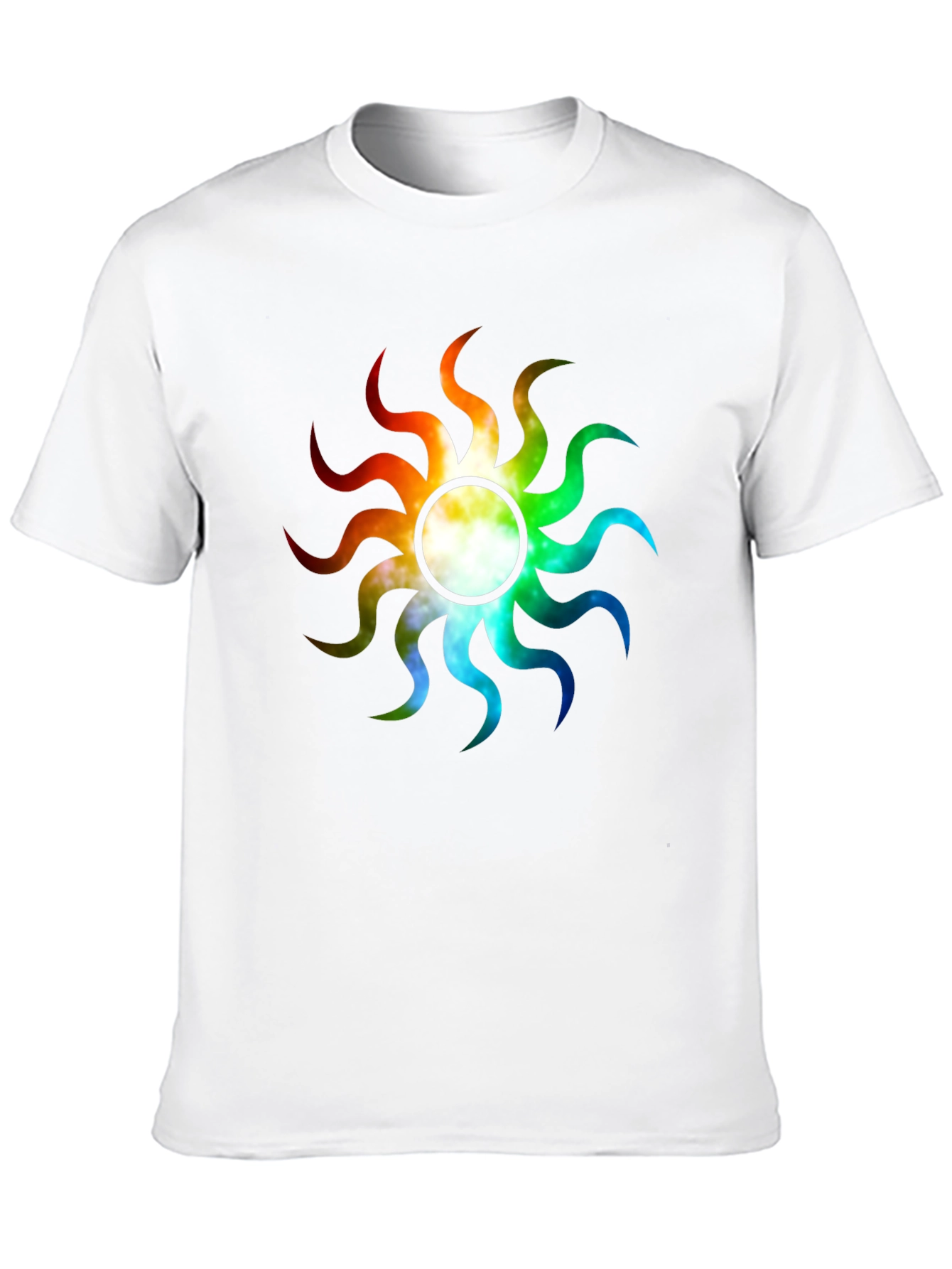 Rainbow Sunburst Graphic T-Shirt - Unique Design - 10