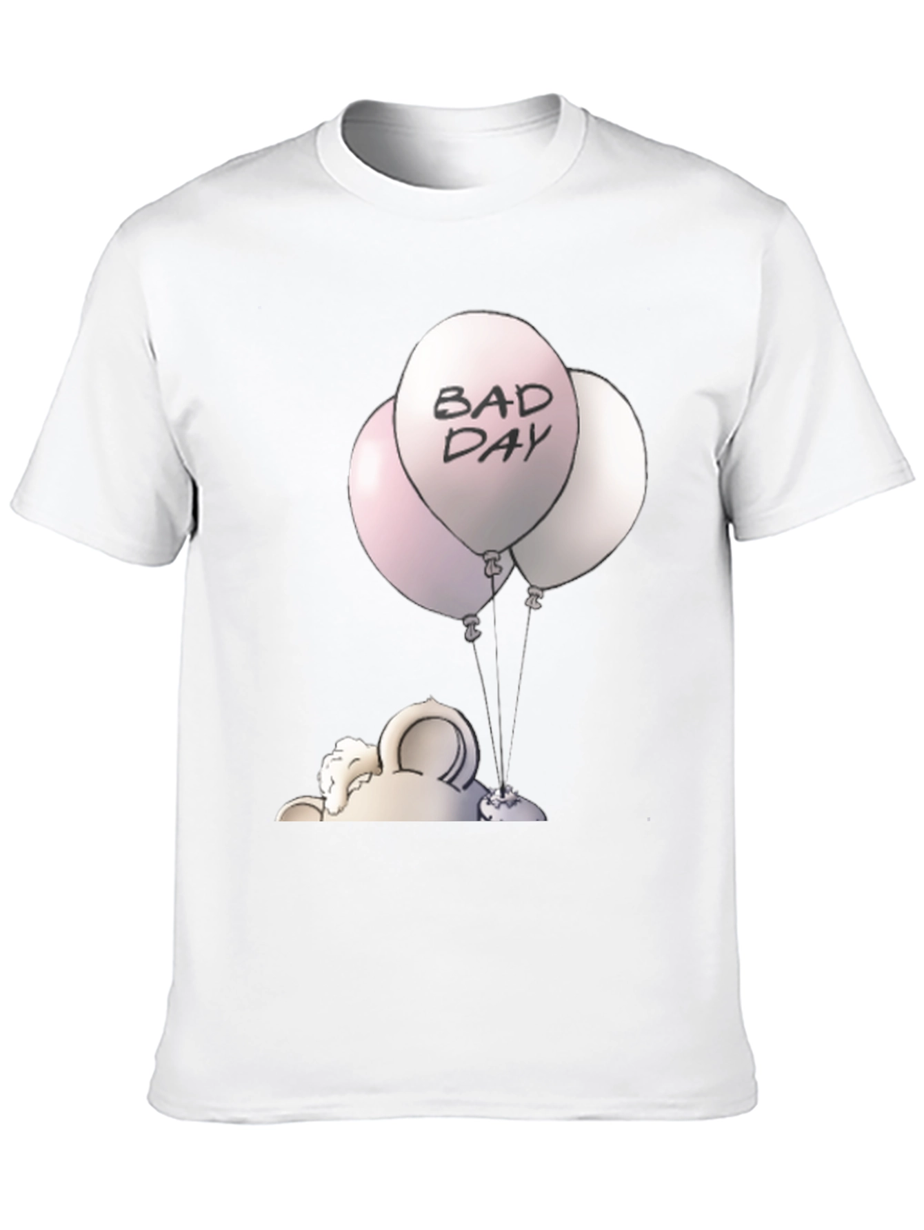 Black Bad Day Balloons Graphic Tee - Unisex Black T-Shirt view 10