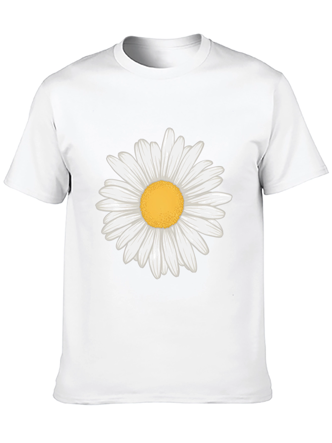 Black Daisy Graphic Tee - Black Cotton Casual view 10