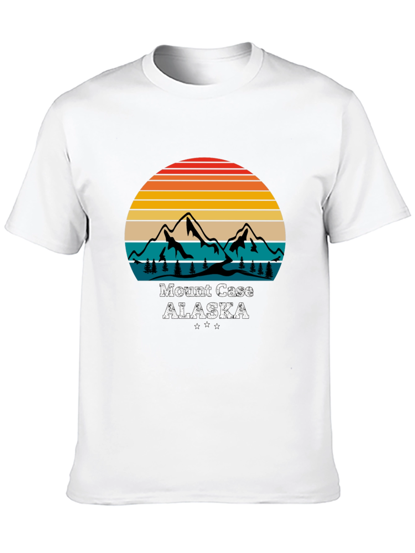 Black Mount Case Alaska Retro Graphic T-Shirt view 10