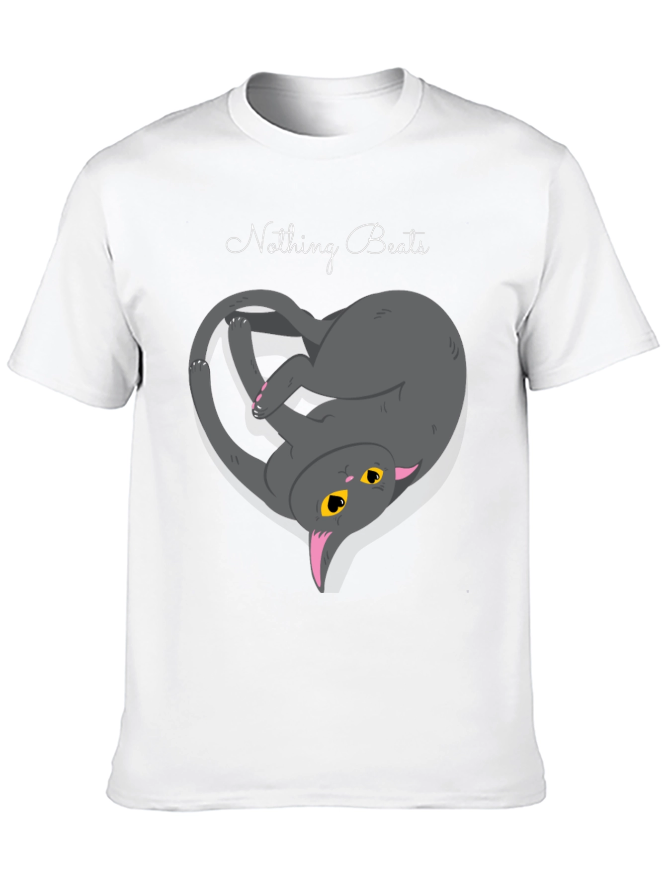 Black Nothing Beats Cat Love T-Shirt view 10