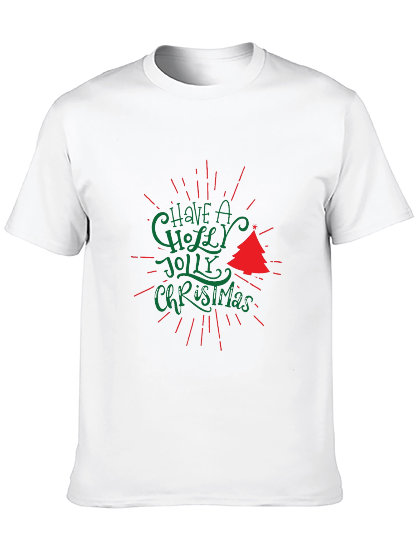 Black Holiday T-Shirt: Have a Holly Jolly Christmas Tee view 10