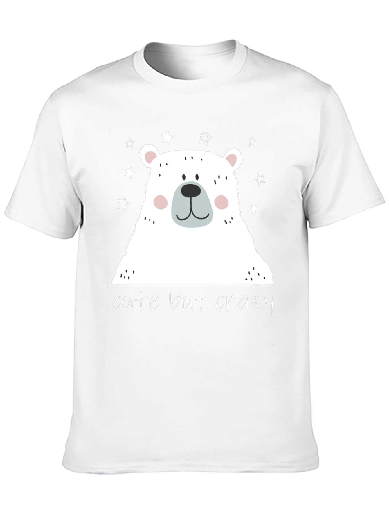 Black Cute But Crazy Bear Graphic Tee view 10