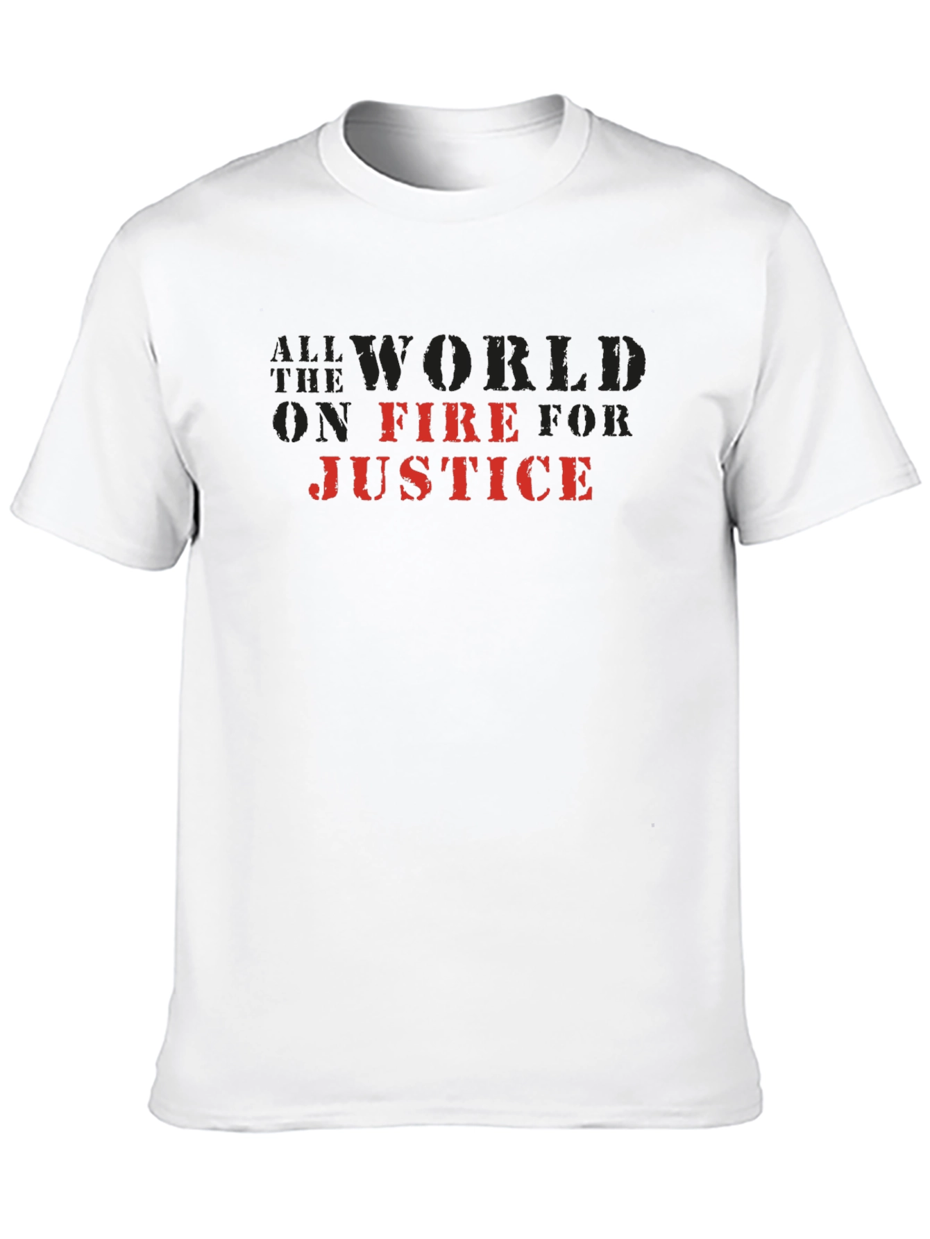 Black World On Fire Justice Graphic Tee - Black view 10
