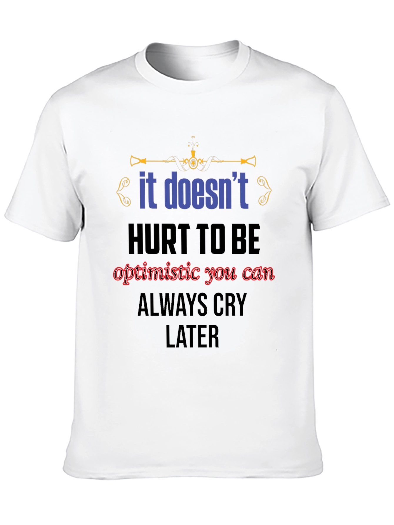 Black Optimistic Quote Graphic Tee - Black view 10