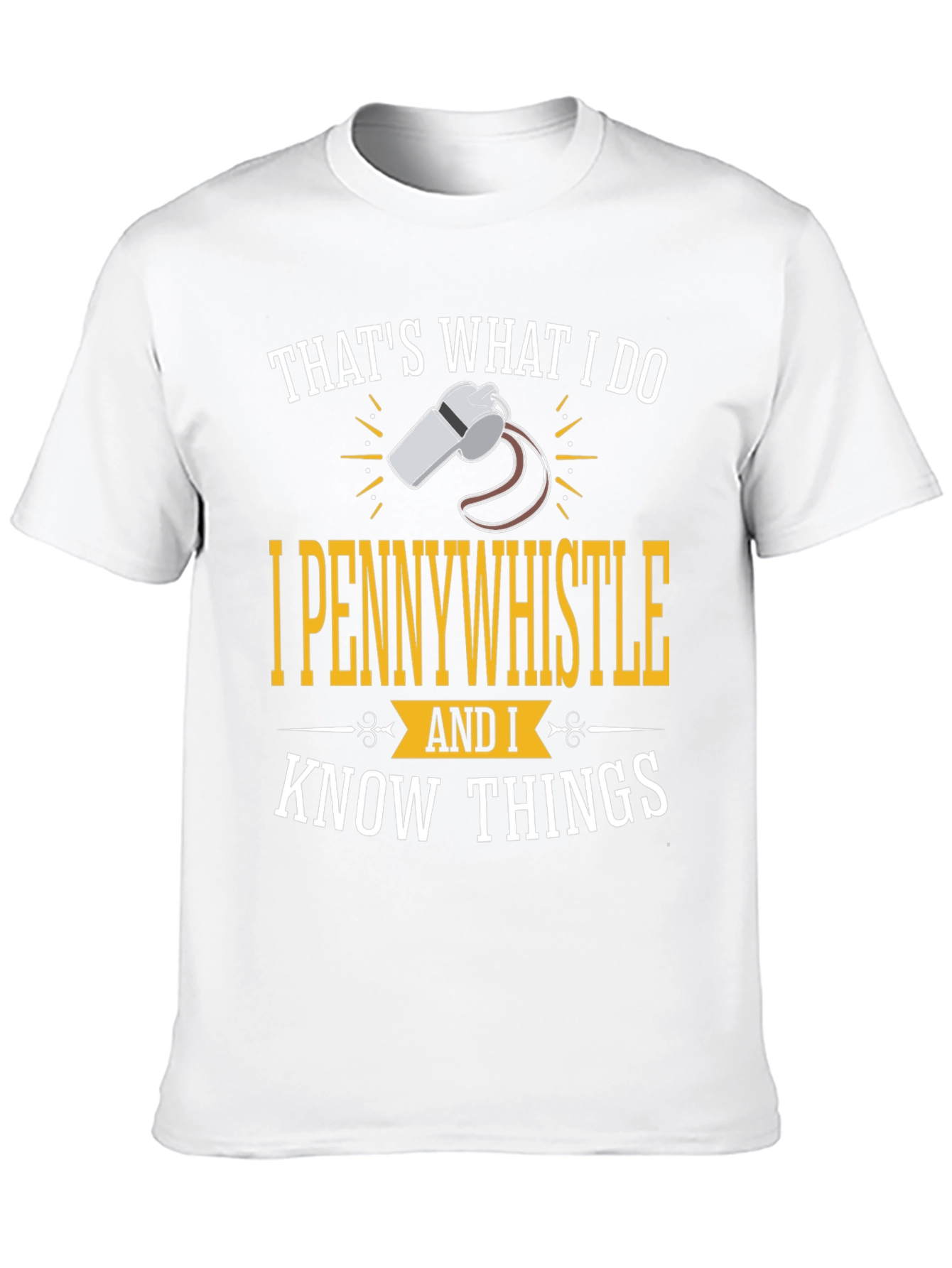 Black I Pennywhistle Funny Graphic T-Shirt view 10