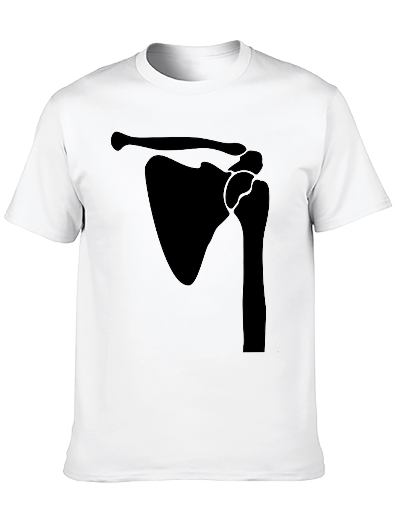 Black Shoulder Anatomy Print Black T-Shirt view 10