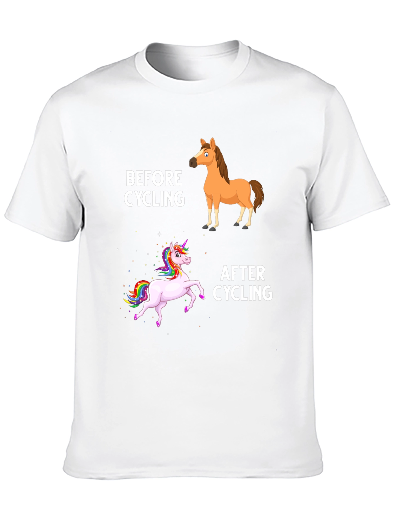Black Cycling Horse/Unicorn T-Shirt view 10