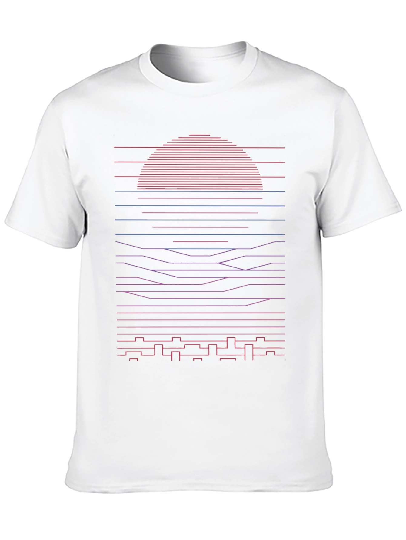 Black Retro Sunset T-Shirt - Synthwave Graphic Tee view 10