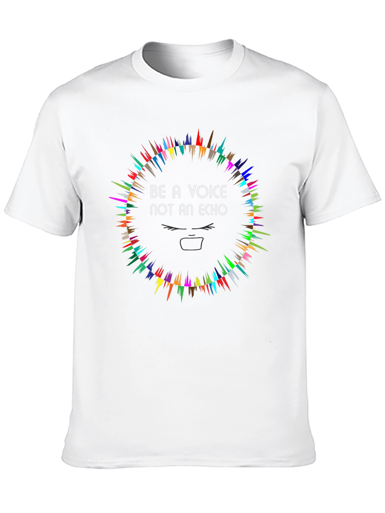 Black Be a Voice Tee - Colorful Statement Shirt view 10