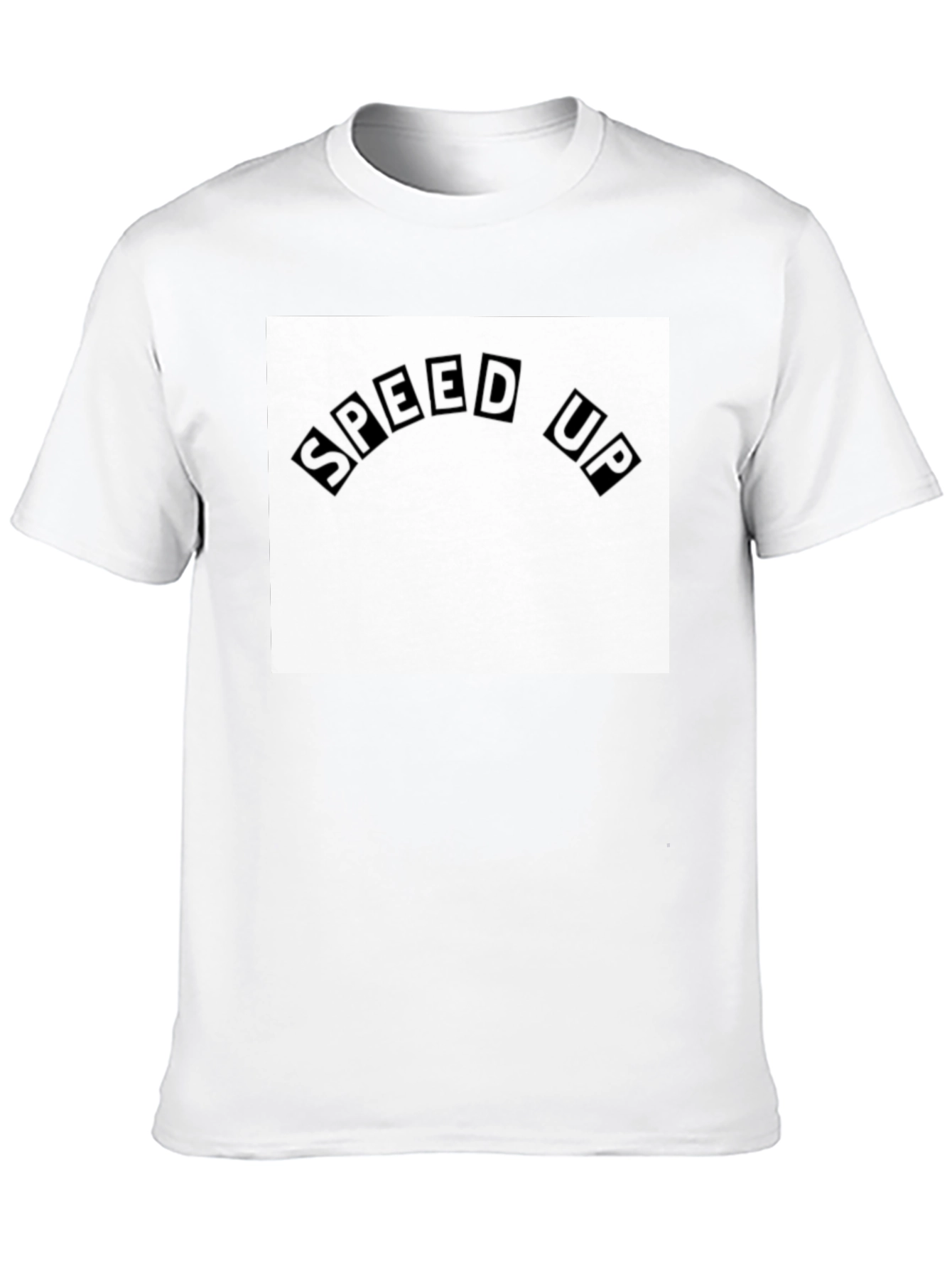 Black Speed Up Graphic Tee - Black Cotton T-Shirt view 10