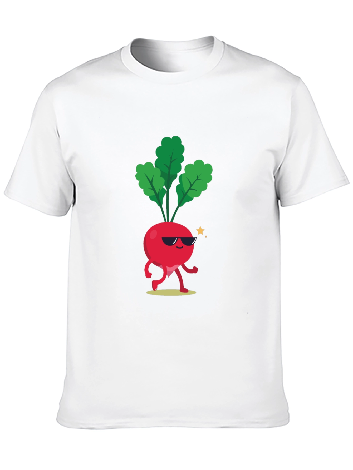 Black Cool Beet T-Shirt - Funny Cartoon Vegetable Tee view 10