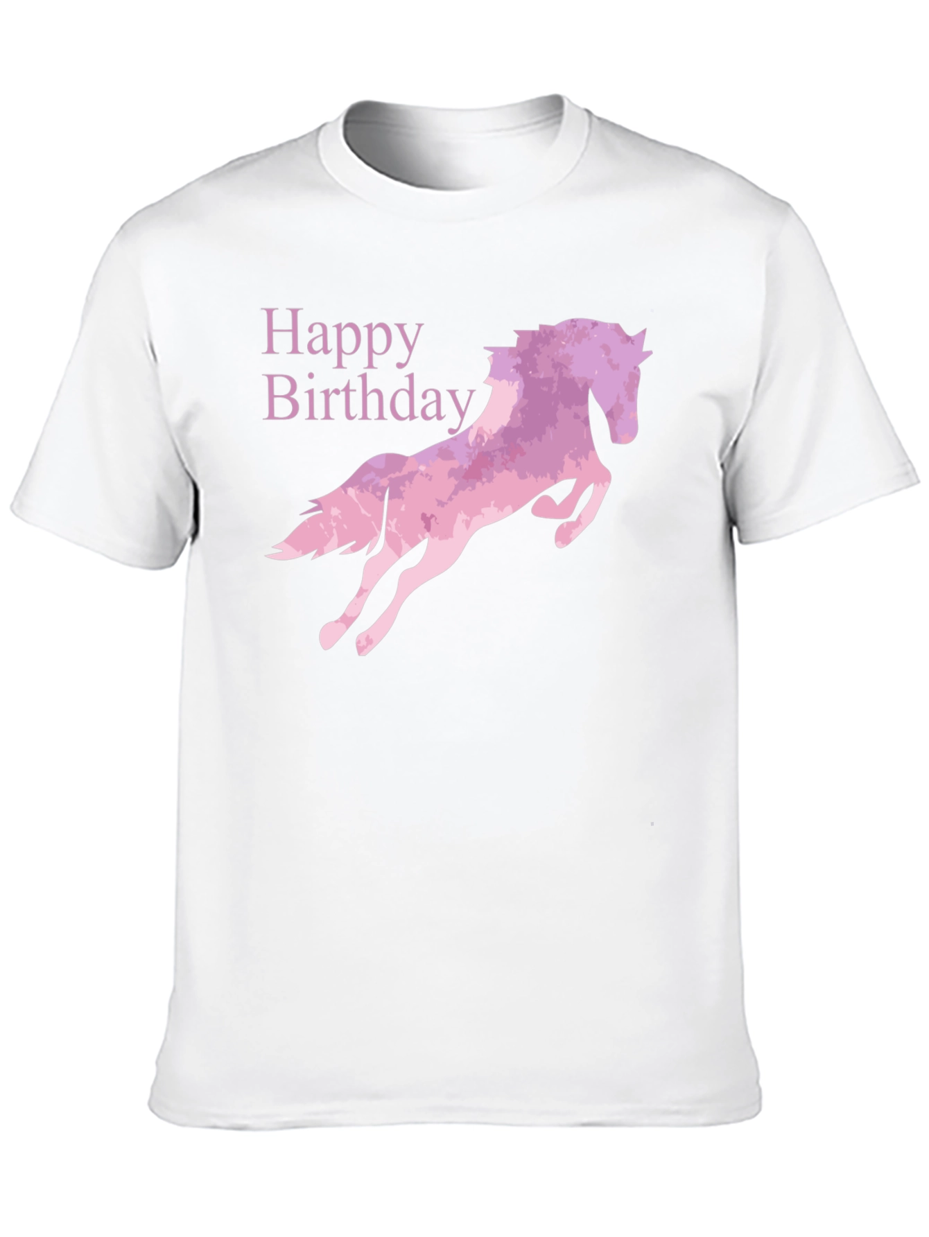 Black Happy Birthday Horse Graphic T-Shirt - Black view 10