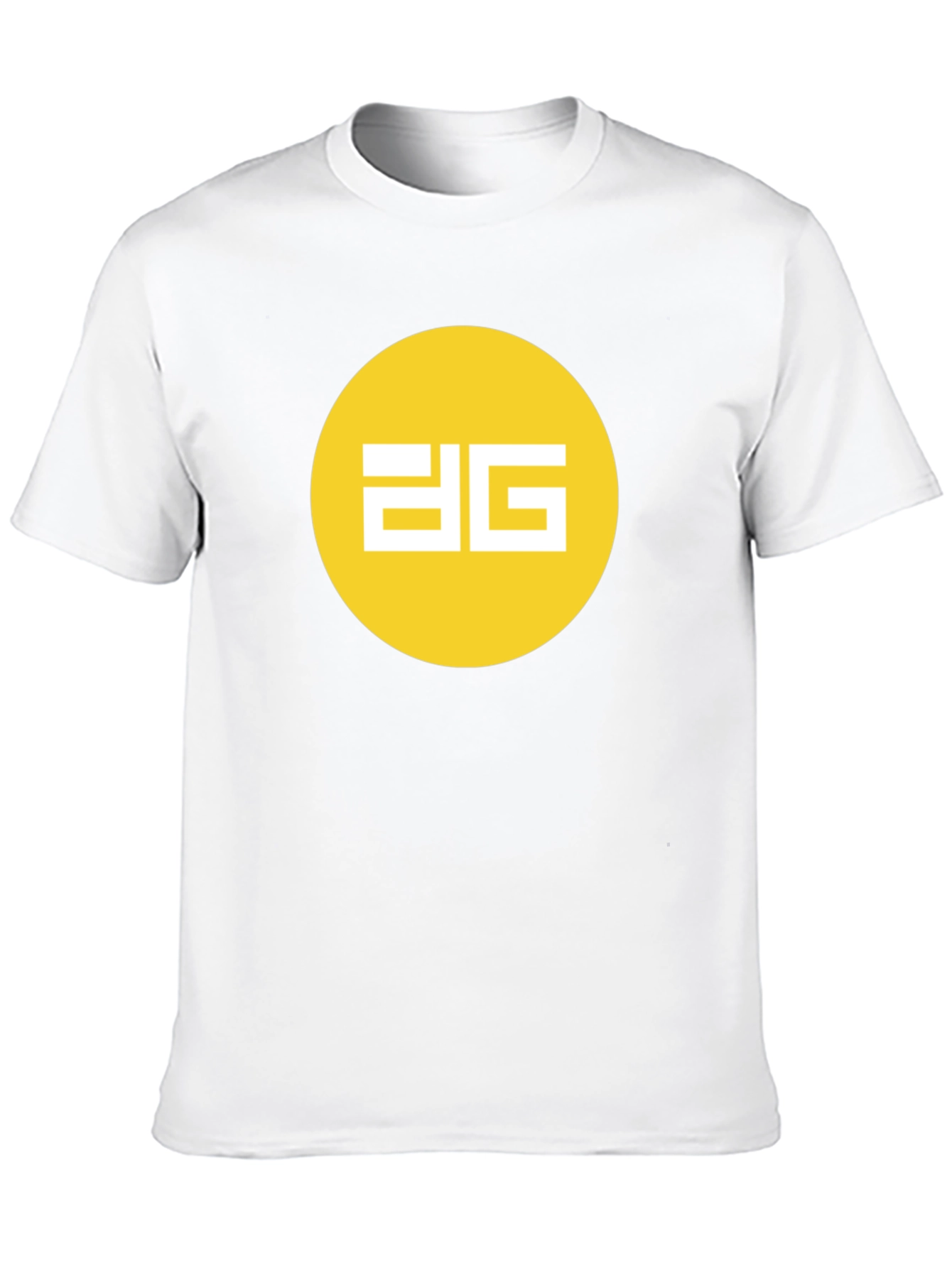Black Modern Black Tee - Yellow Circle Graphic Design view 10