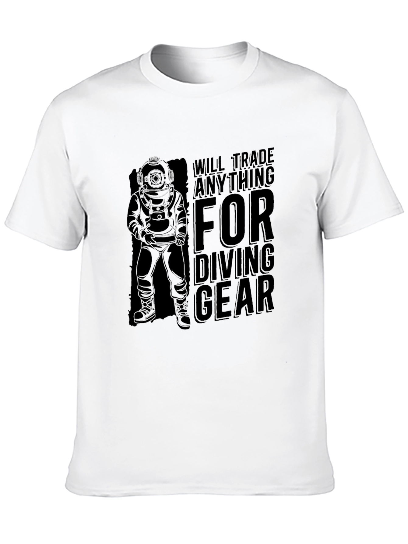 Black Diving Gear T-Shirt - Dive Enthusiast Apparel view 10