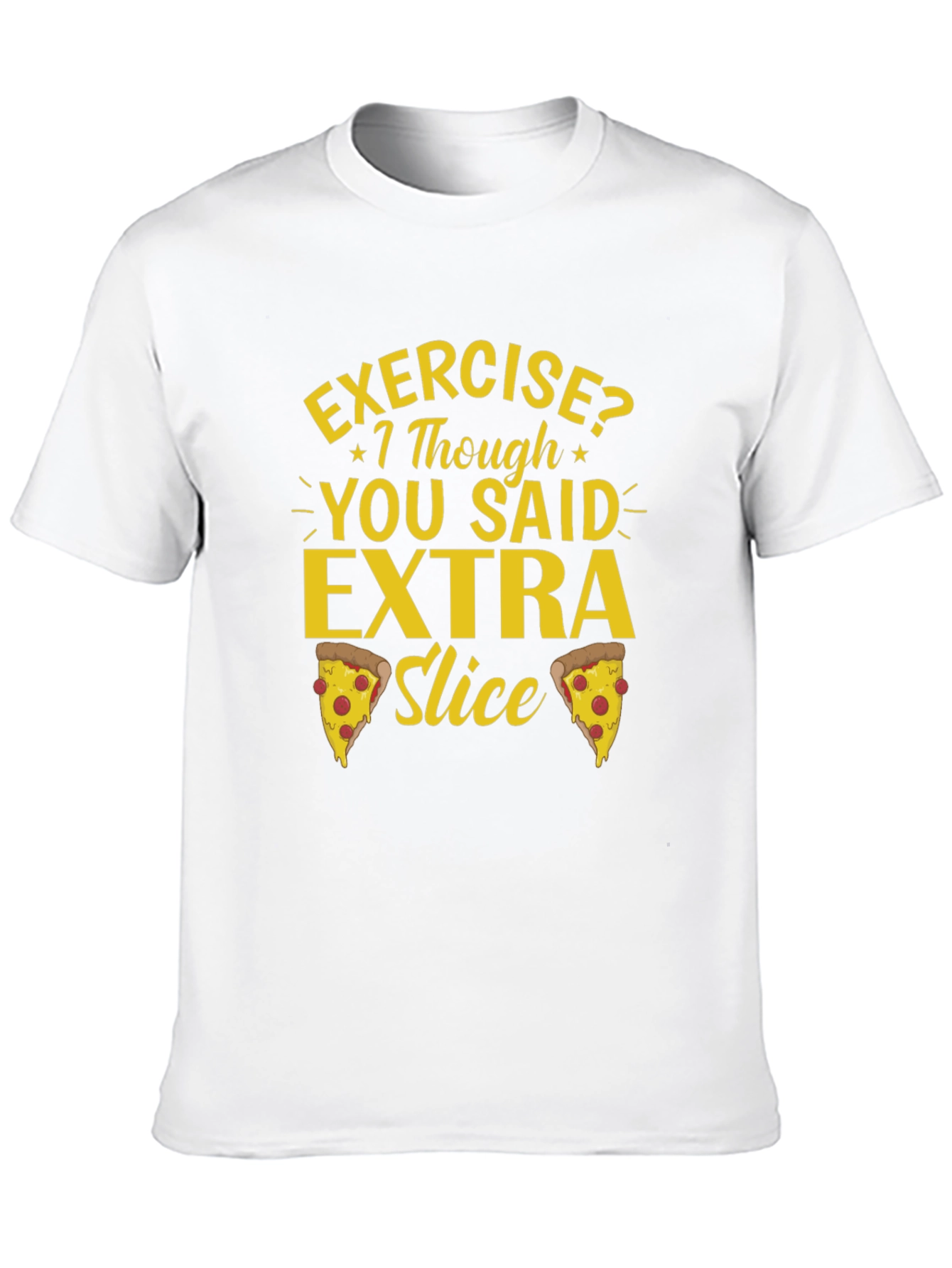 Black Funny Pizza Lover T-Shirt - Extra Slice Design view 10