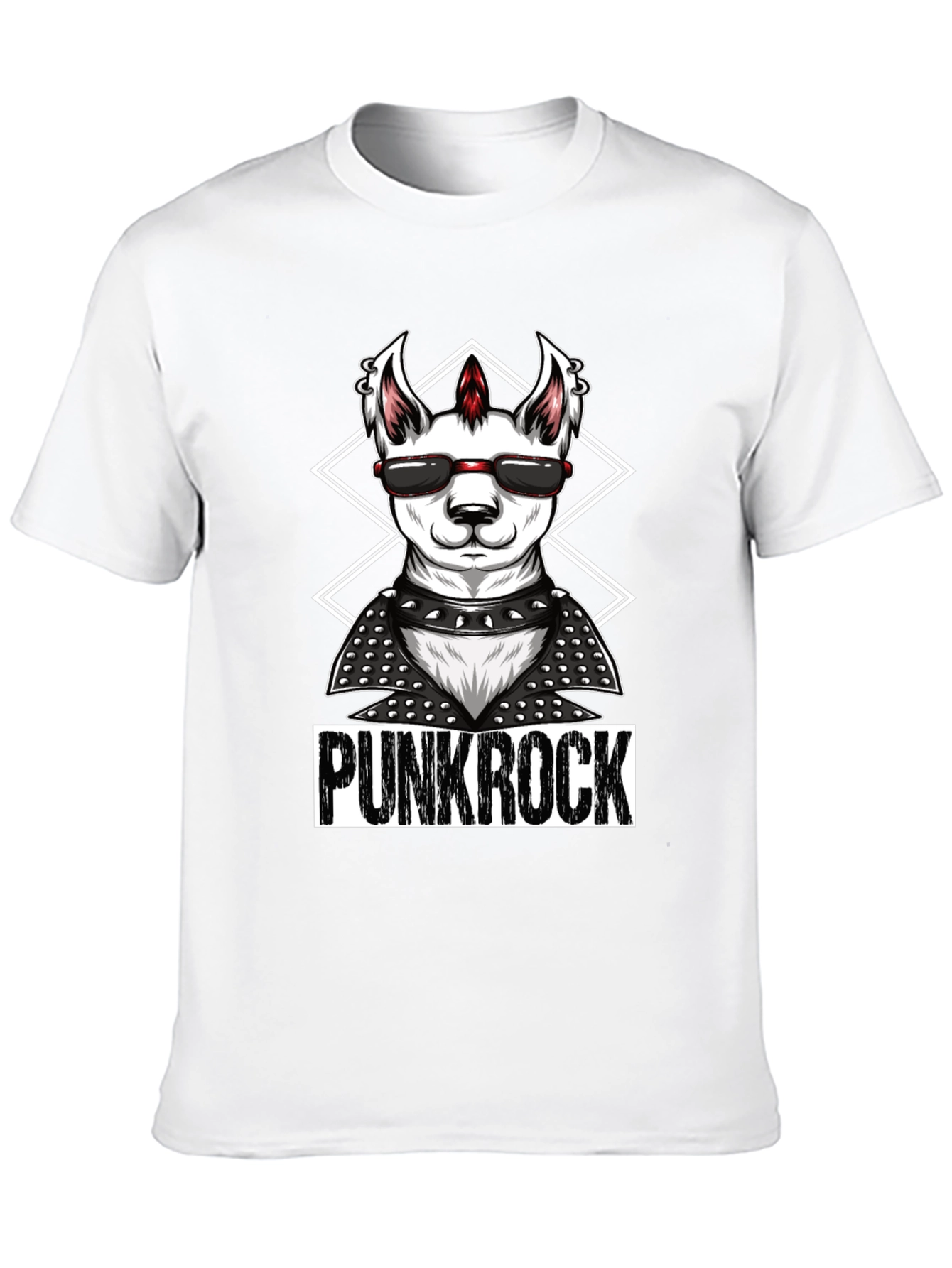 Black Punk Rock Llama T-Shirt - Cool & Edgy Design view 10